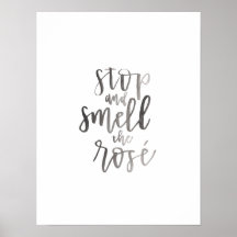 Parar y oler al Rosa' - Arte de carrito de bar