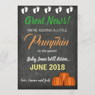 Parche de Calabaza Caída Invitación de Embarazo In