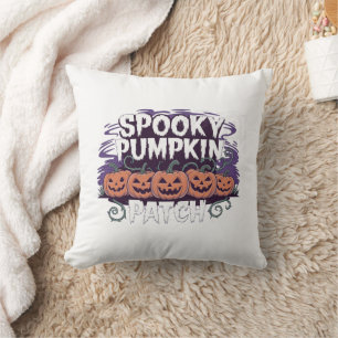 Parche de calabaza espumoso Cojín decorativo Hallo
