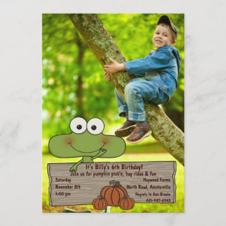 Parche de calabaza - Invitación al cumpleaños de l