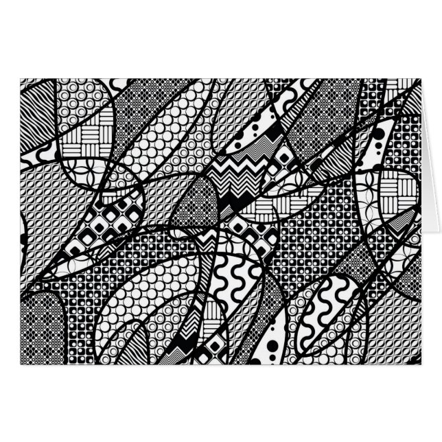 Parche de patchwork de patrón blanco y negro 05 (Anverso (Horizontal))