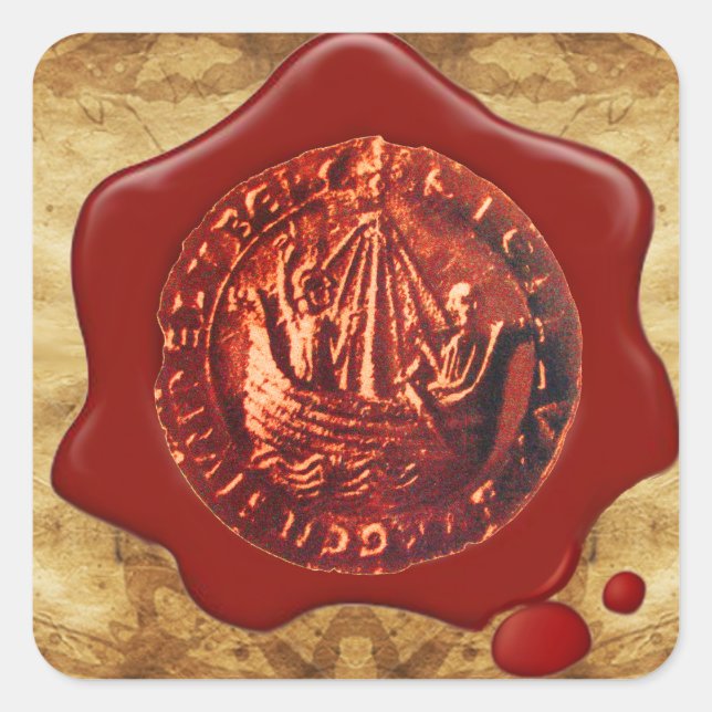 PARCHE DE SELLO DE LA CERRADURA ROJA DE BARCO ANTI (Anverso)