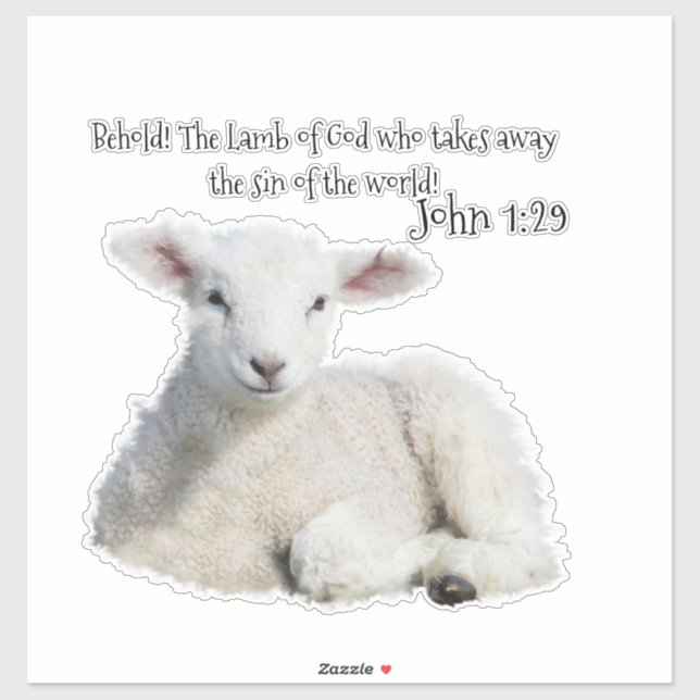 Parche del Cordero de Dios Pegatina (Hoja)