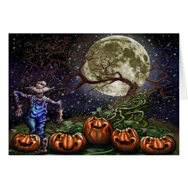 Parche espeluznante de calabaza de Halloween (Anverso (Horizontal))