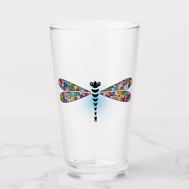Parche floral Dragonfly Damselfly Glass (Anverso)