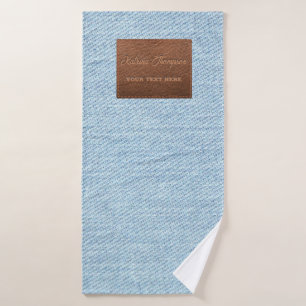 Parche moderno de cuero textil para jeans de denim