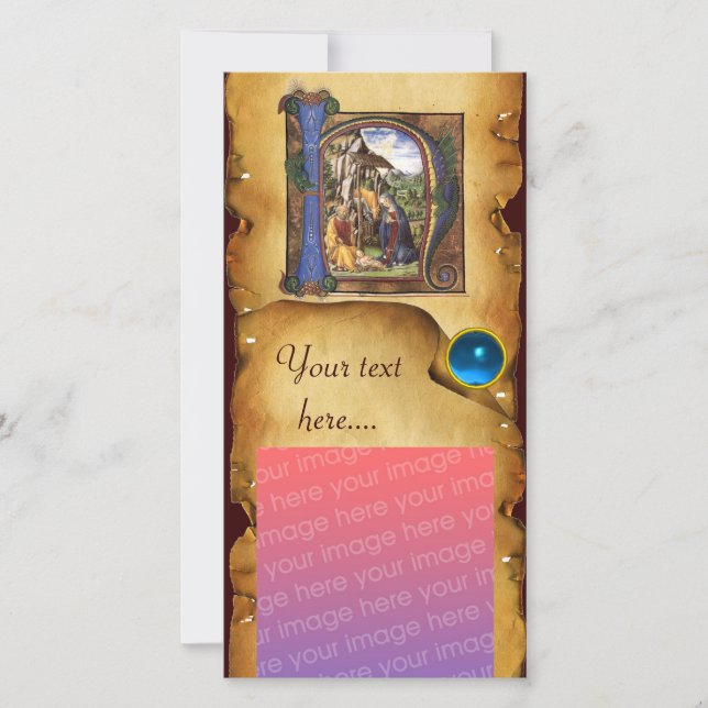 PARCHE NATIVO Monograma de zafiro azul (Anverso)