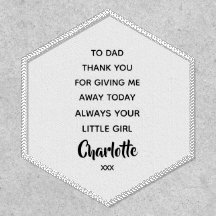 Parche Personalizado De Dads Boda Tie