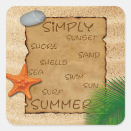 Parche sobre fondo de arena - Pegatina