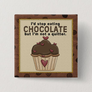 Pare el comer del botón del chocolate