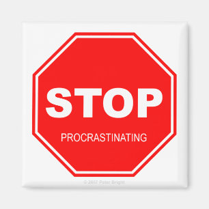 Pare el procrastinar - imán