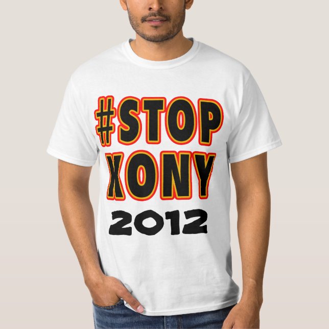 ¡PARE KONY!  Camiseta de Uganda del #STOPKONY (Anverso)