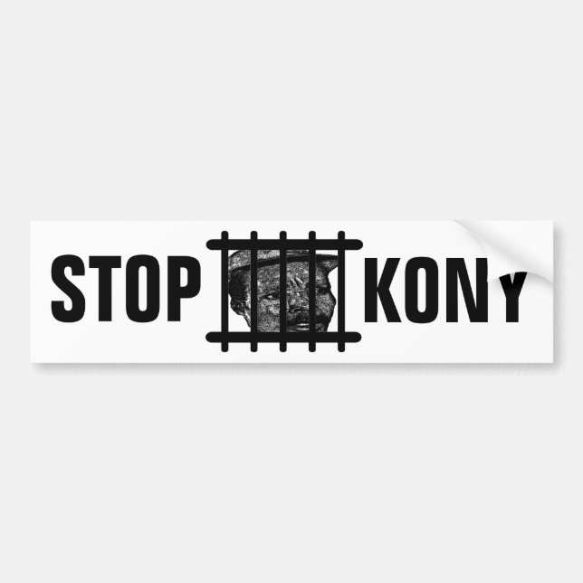 ¡PARE KONY! Pegatina para el parachoques (Frente)
