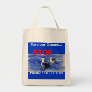 PARE la bolsa de asas plástica de la contaminación