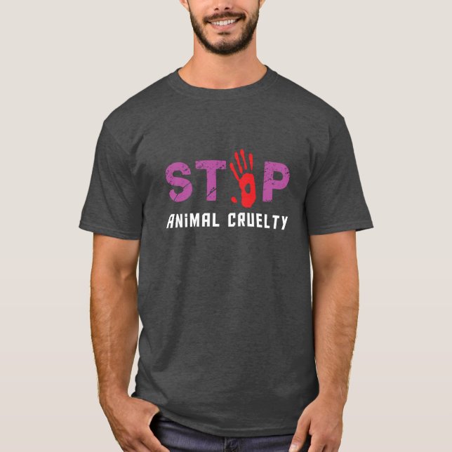 Pare la camiseta animal de la crueldad (Anverso)