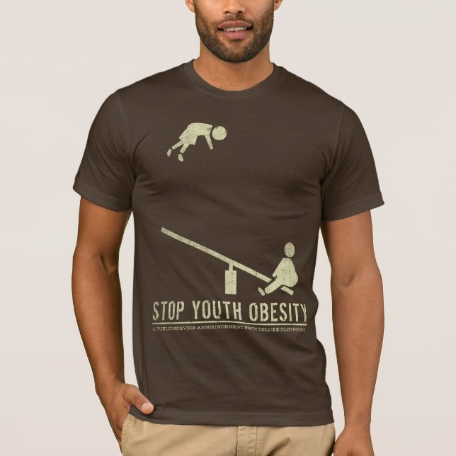 Pare la camiseta de la obesidad de la juventud (Anverso)