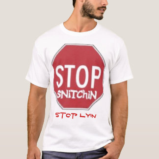 Pare la camiseta del lyin de la parada del