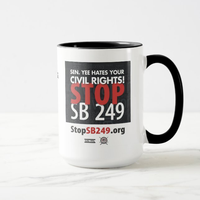 Pare la taza del SB 249 (Derecha)