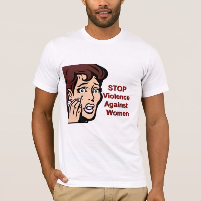 Pare la violencia contra la camiseta de las (Anverso)