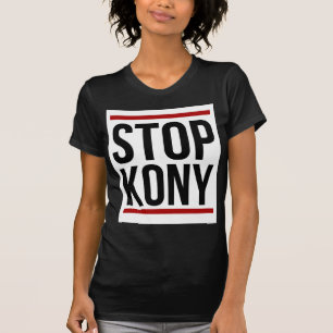 "Pare las camisetas de Kony" (camisetas) y los