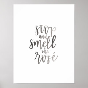 Pare y huela el Rose - arte del carro de barra