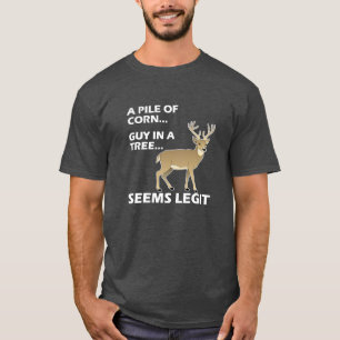 Parece divertida camiseta de caza Legit Funny negr