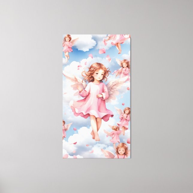 Pared Angélica de arte para guardería y habitación (Anverso)