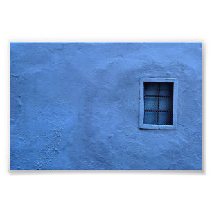 Pared azul - impresión de la foto