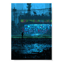 Pared ciberpunk de arte de píxel retro