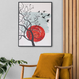 Pared de arte paisajístico, decoración moderna de 