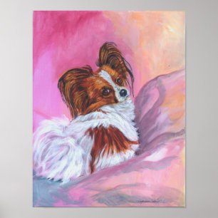 Pared de arte Papillon Dog