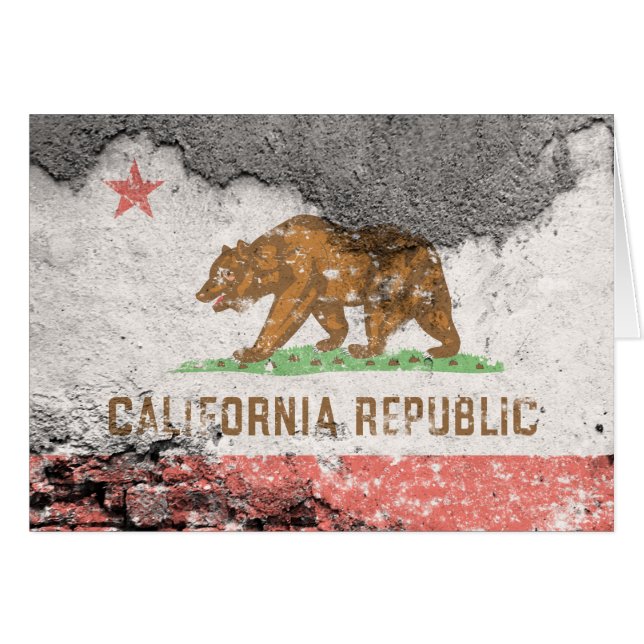 pared de ladrillo de bandera de california (Anverso (Horizontal))