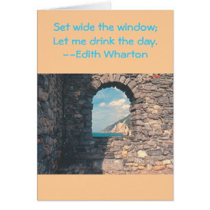 "PARED DE PIEDRA CON VENTANA AL MAR" (FOTO)