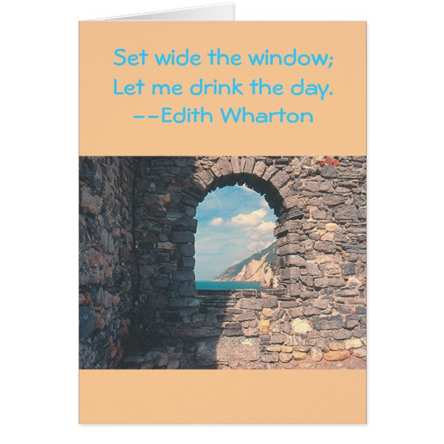 "PARED DE PIEDRA CON VENTANA AL MAR" (FOTO) (Frente)