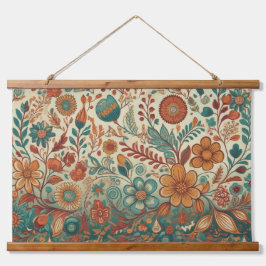 Pared de Tapiz de Arte Popular Dorado colgando