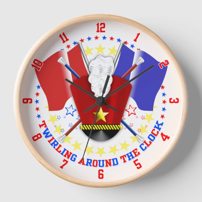 Pared Majorettes, Reloj de los remolcadores de tambores (Anverso)