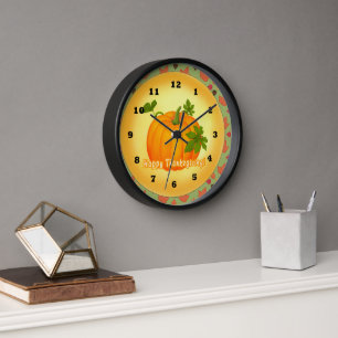 Pared Reloj de feriados de Acción de Gracias