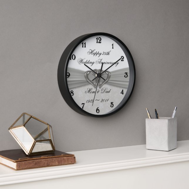 Pared Reloj del muro del 25° aniversario del Boda de Dam (Oficina)