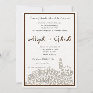 Paredes de Jerusalén - Invitación a la boda