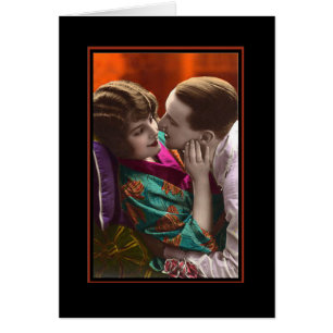 pareja apasionada vintage retro