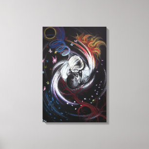 Pareja besándose Amor Yin Yang Arte de dibujo surr