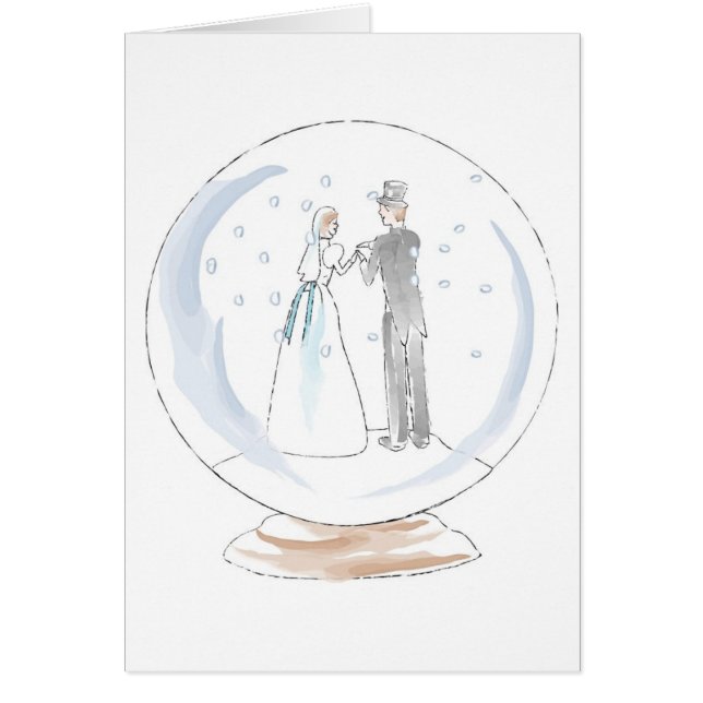 Pareja Boda de Globe de Nieve (Frente)