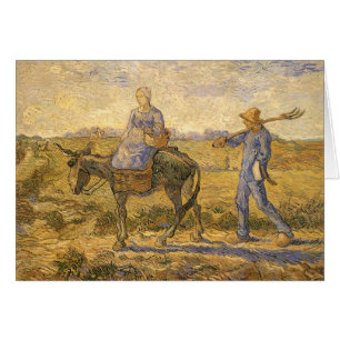 Pareja campesina va a trabajar por Vincent van Gog