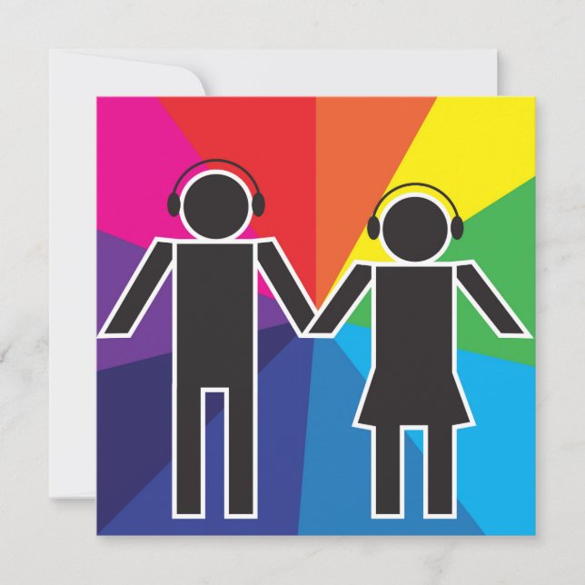 Pareja con audífonos (Anverso)