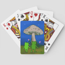 Pareja de amigos de rana Baraja de cartas capricho
