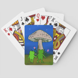 Pareja de amigos de rana Baraja de cartas capricho