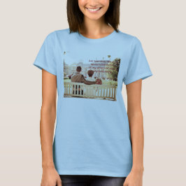 Pareja de amor Camiseta azul claro para mujeres