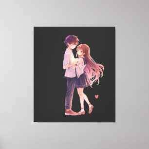 Pareja de Anime Romántico - Arte de Amantes con Es