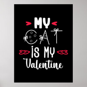 Pareja de arte mi gato es mi San Valentín