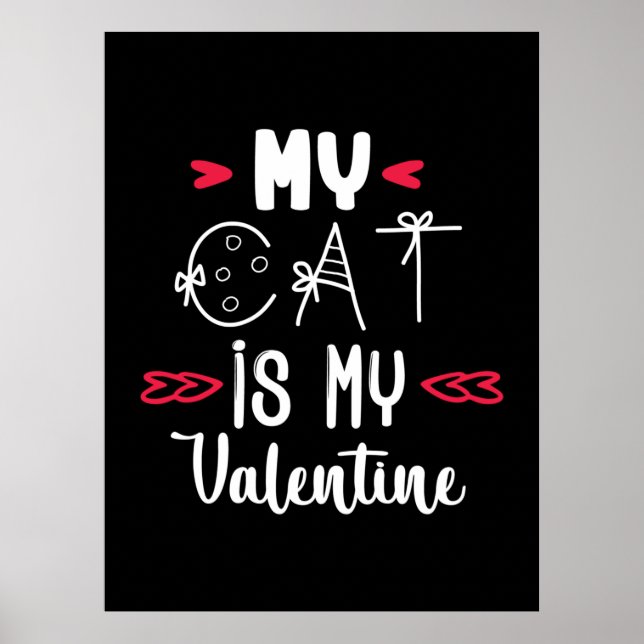 Pareja de arte mi gato es mi San Valentín (Frente)